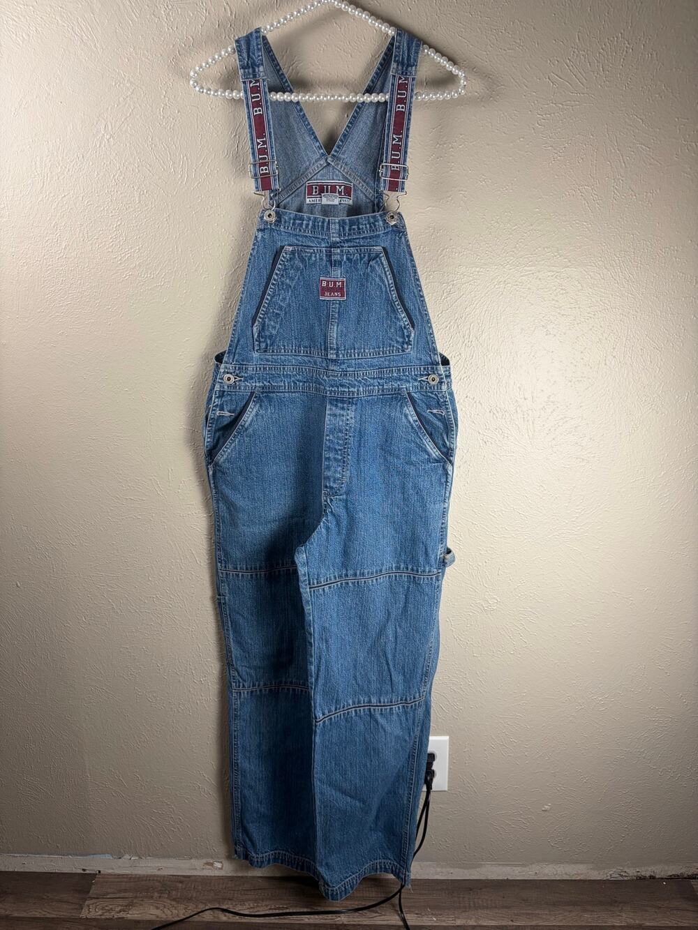 Vintage B.U.M. Overalls Women's Size Small Denim Workwear 1980's 90's Outfit